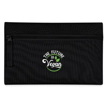 The Future is Vegan vegetarian abstaining - Pencil Case - black - Front
