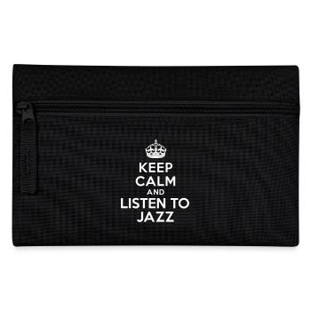 Keep calm and listen to Jazz - Pencil Case - black - Front