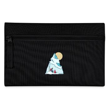 Abenteuer Winterurlaub Vater Sohn T-Shirt - Federtasche - Schwarz - Vorne