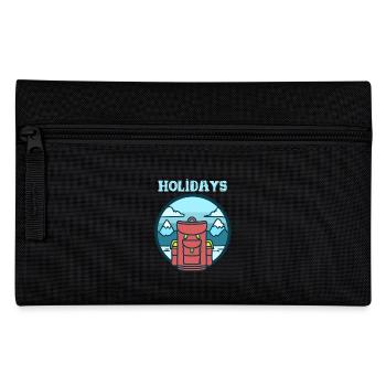 Winter Holiday T-Shirt Mountain Hike T-Shirt - Pencil Case - black - Front