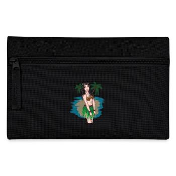 Hawaiian Mädchen Sexy Urlaub Fantasy Sex Erotisch - Federtasche - Schwarz - Vorne