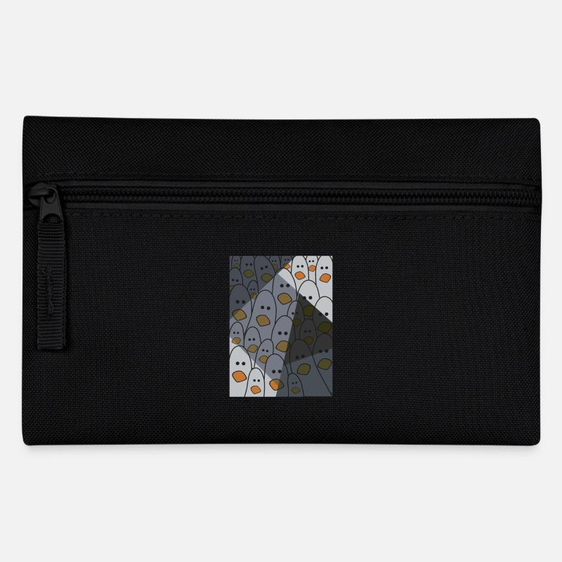 Möwen T-Shirt - Vogelmotiv Möwen Geschenkidee - Federtasche - Schwarz