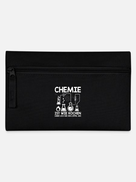 Chemie ist wie Kochen aber leck nie den Löffel ab - Federtasche - Schwarz