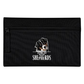 AUSTRALIAN SHEPHERD Spruch Wilsigns Aussie Hunde - Federtasche - Schwarz - Vorne