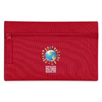 Against racism peace - Pencil Case - red - Front