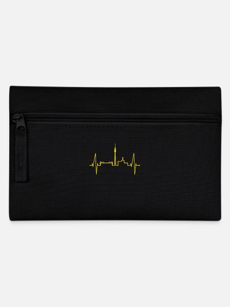 Dortmund Herzschlag Schwarz Gelb Ruhrpott Stadion - Federtasche - Schwarz