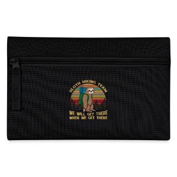 Sloth Hiking Team We Will Get There When We Get - Pencil Case - black - Front
