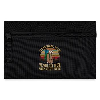 Sloth Hiking Team We Will Get There When We Get - Pencil Case - black - Front