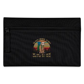 Sloth Hiking Team We Will Get There When We Get - Pencil Case - black - Front