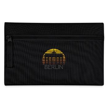 Berliner Skyline Berlin Schriftzug Fan Geschenk - Federtasche - Schwarz - Vorne