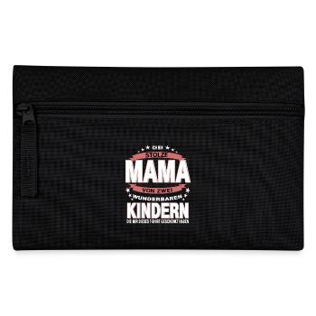 Stolze Mama Geschenkidee für Kinder - Federtasche - Schwarz - Vorne