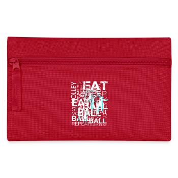 Art de texte de volleyball - Trousse - rouge - Devant