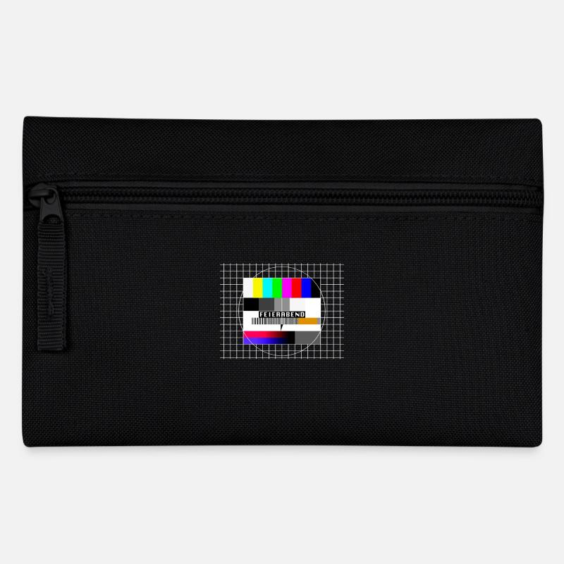 Testbild Feierabend 80er 90er Jahre Party Kostüm - Federtasche - Schwarz