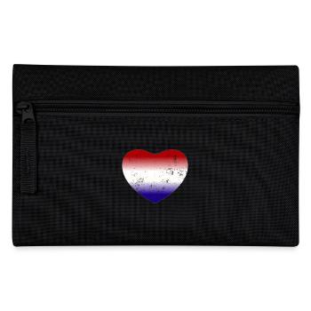 Hollande Pays-Bas Drapeau Herz - Trousse - noir - Devant