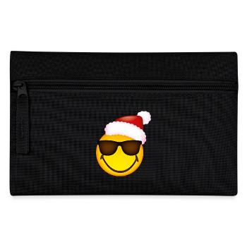 Smiley Glossy Sunglasses Christmas - Pencil Case - black - Front