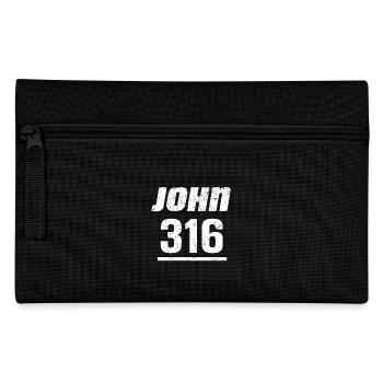John 316 Jochanes Evangelium Christentum Kirche - Federtasche - Schwarz - Vorne