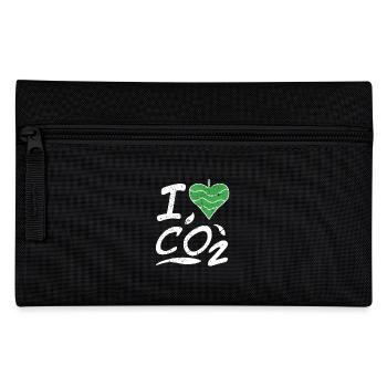 Climate Change I Love CO2 Vintage Gift Idea - Pencil Case - black - Front