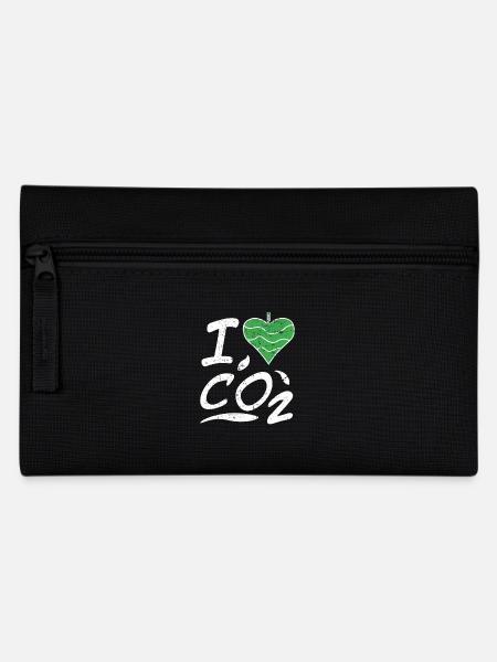 Klimawandel I Love CO2 Vintage Geschenkidee - Federtasche - Schwarz