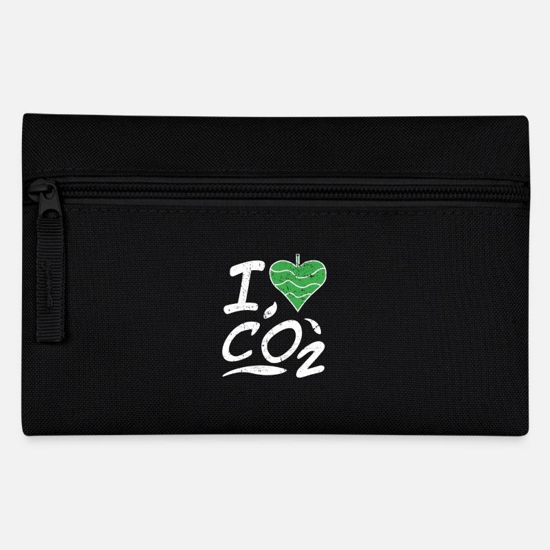 Klimawandel I Love CO2 Vintage Geschenkidee - Federtasche - Schwarz