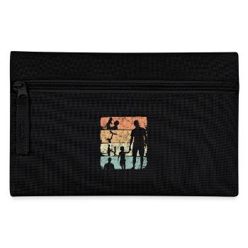Papa Vater Vatertag Geschenk - Federtasche - Schwarz - Vorne