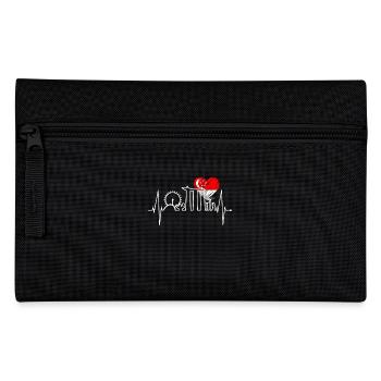 Singapore skyline heartbeat asia love gift - Pencil Case - black - Front