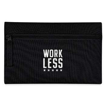 Work Less Retirement Early Retirement Pensioner Gift - Pencil Case - black - Front