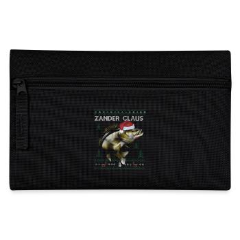 Zander Fans Christmas Fishing Fun with Santa Hat - Pencil Case - black - Front