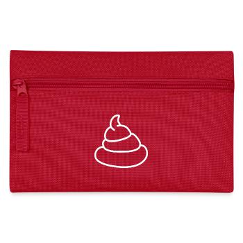 shit shit heap shit poo - Pencil Case - red - Front