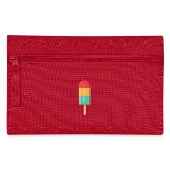Eis 90er Retro Eis aufn Stiel Stieleis Eisfan - Federtasche - Rot - Vorne