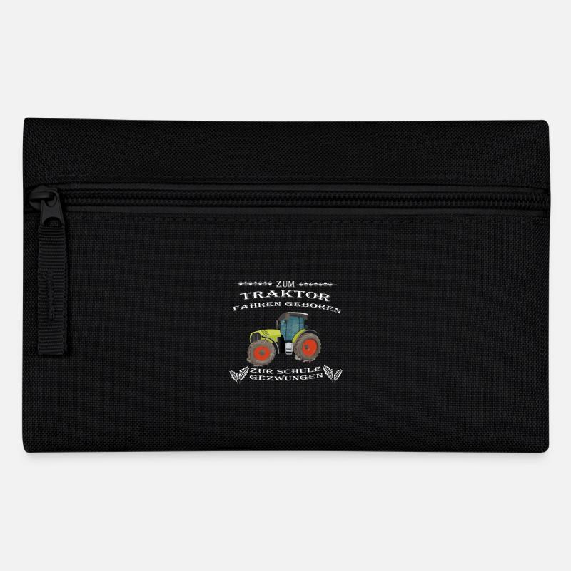 Zum Traktor fahren geboren - Federtasche - Schwarz