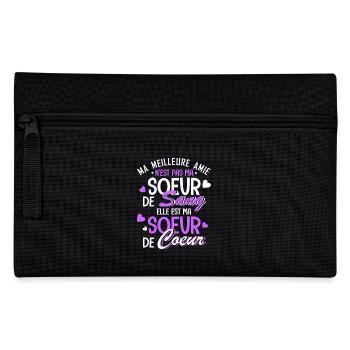ma meilleure amie est ma soeur de coeur - Federtasche - Schwarz - Vorne