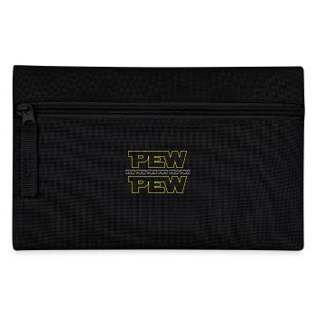 Pew Pew – Sci-Fi Fun Fans of Galactic Humor - Pencil Case - black - Front