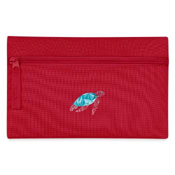 Tortue polygone - Trousse - rouge - Devant