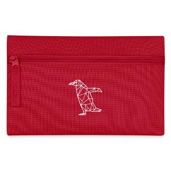 Penguin polygon - Pencil Case - red - Front