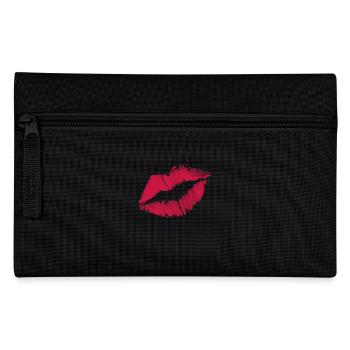Baiser lèvres rouge à lèvres baiser bouche bisous - Trousse - noir - Devant