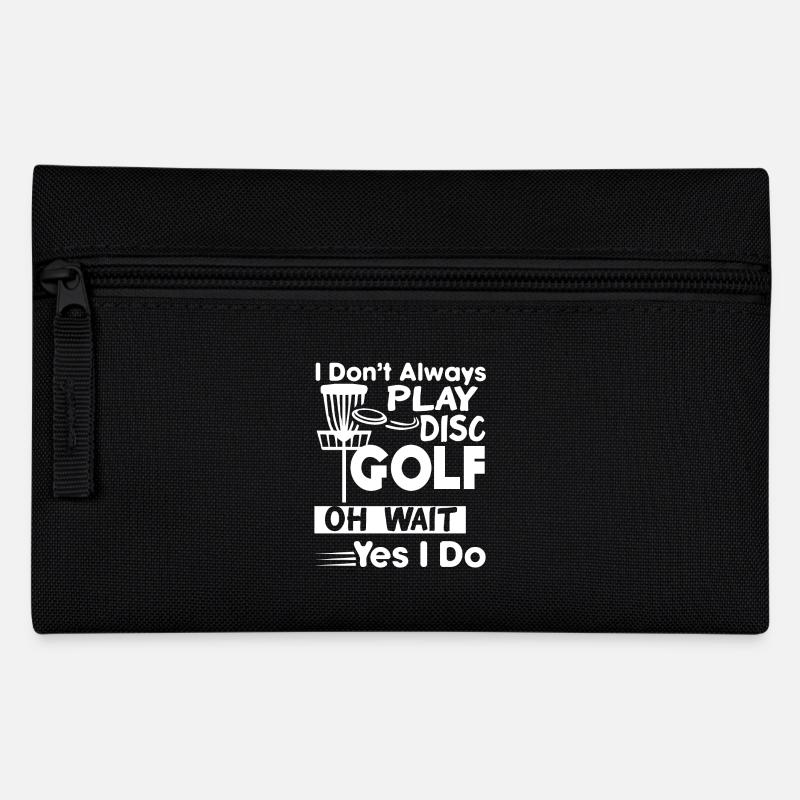 Disc Golf Spielen Sie immer Disc Golf - Federtasche - Schwarz