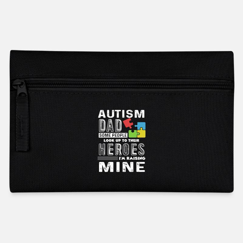 Autism Awareness Autism Dad - Pencil Case - black