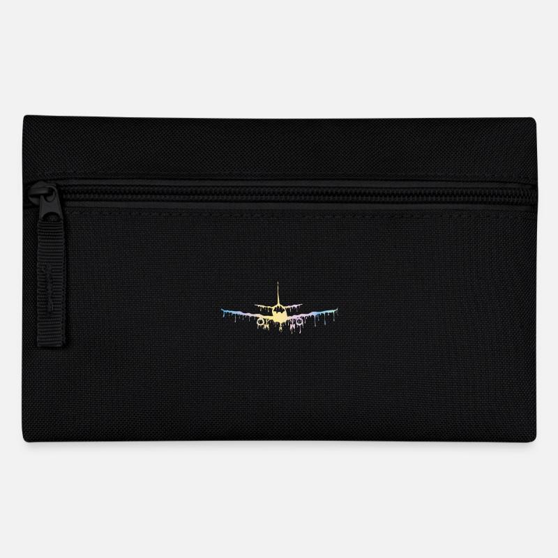 Flugzeug - Federtasche - Schwarz