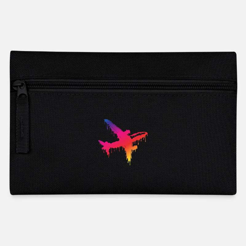 Flugzeug - Federtasche - Schwarz