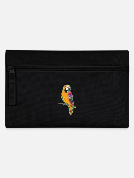 Papagei - Federtasche - Schwarz
