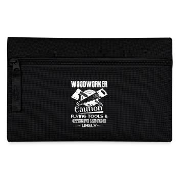 Woodworker Woodworker Caution - Pencil Case - black - Front