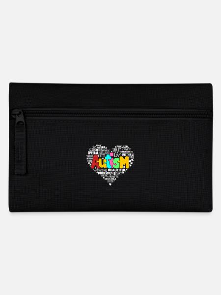 Autism Awareness Autism Heart - Pencil Case - black