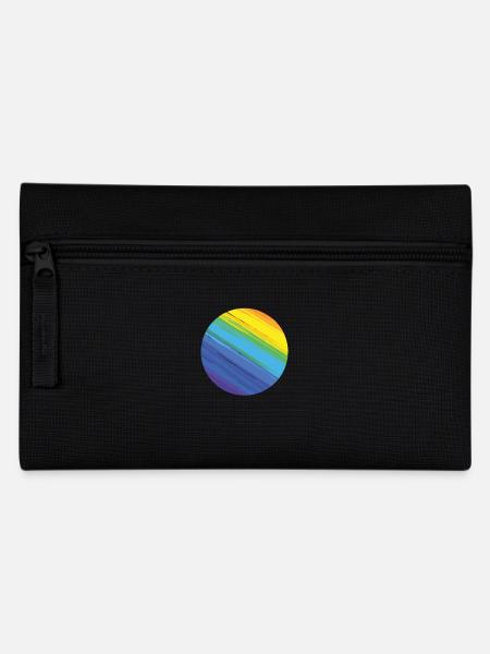 Regenbogen Kreis - Federtasche - Schwarz