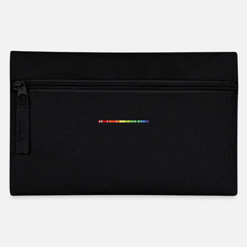 Regenbogen Strich - Federtasche - Schwarz