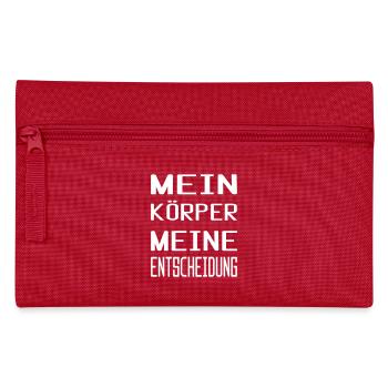Mein Körper Meine Entscheidung - Federtasche - Rot - Vorne