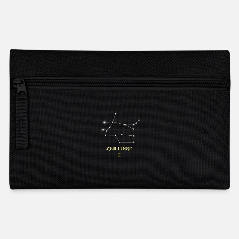 Zwilling Sternzeichen - Federtasche - Schwarz