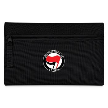 Antifaschistische Aktion, Antifa Logo, Flaggen - Federtasche - Schwarz - Vorne