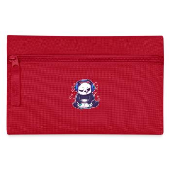 Niedlicher Gaming Panda – Geschenk für Zocker - Federtasche - Rot - Vorne