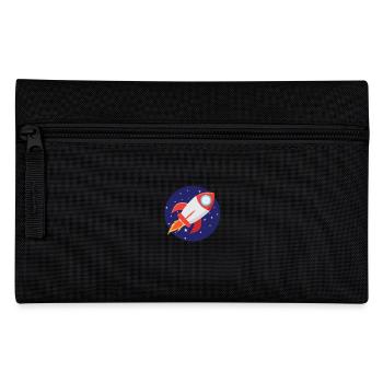 Rakete mit Sternen - Federtasche - Schwarz - Vorne