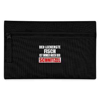 Schnitzel Schweineschnitzel Schnitzelklopfer Shirt - Federtasche - Schwarz - Vorne